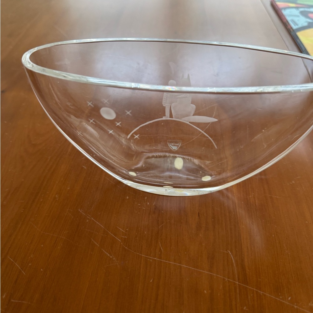 Chic Etched Glass Bowl